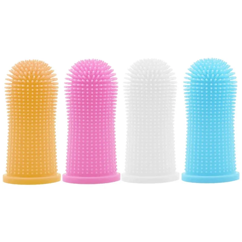 5-Pieces: Super Soft Pet Finger Toothbrush Teeth Cleaning Silicone Tooth Brush