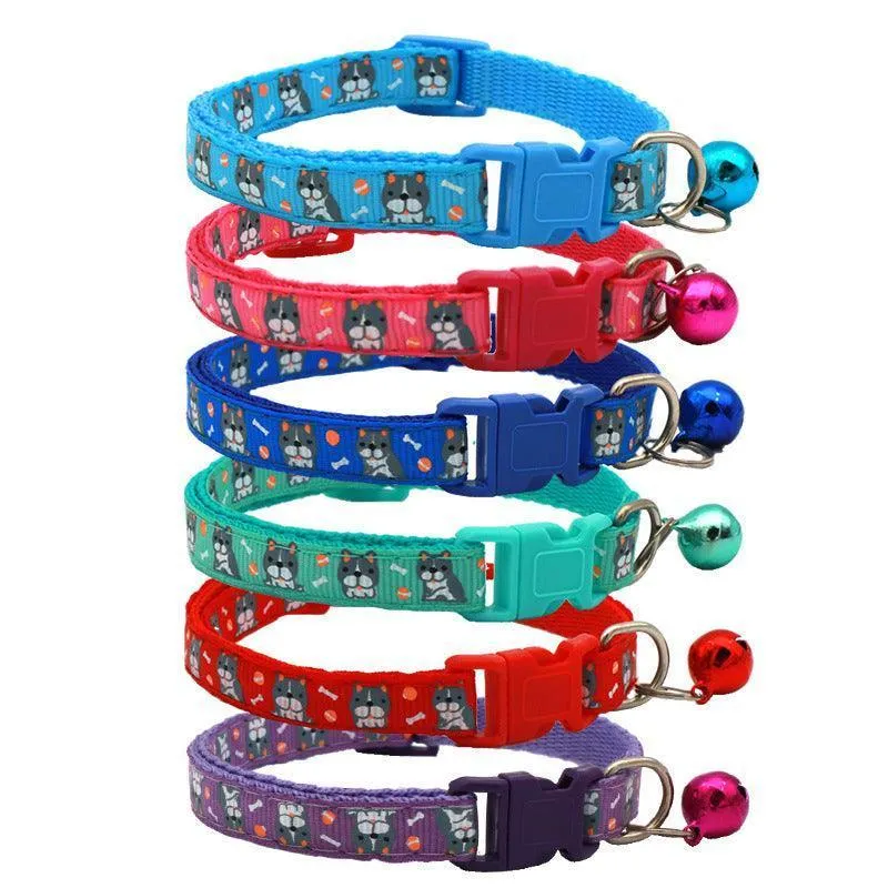 6 PCS Adjustable Cat Collar with Bell