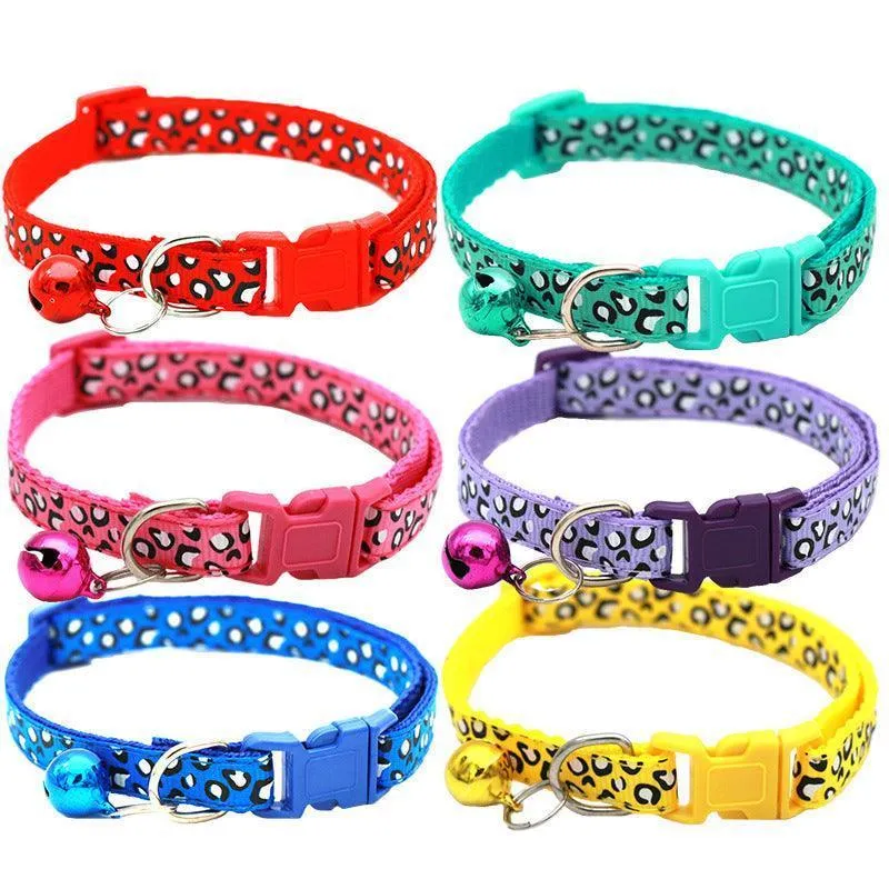 6 PCS Adjustable Cat Collar with Bell
