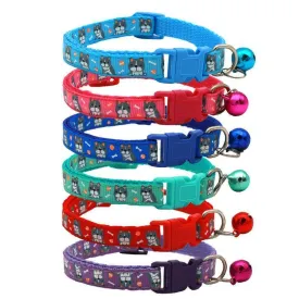 6 PCS Adjustable Cat Collar with Bell