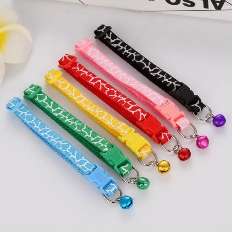 6 PCS Adjustable Cat Collar with Bell