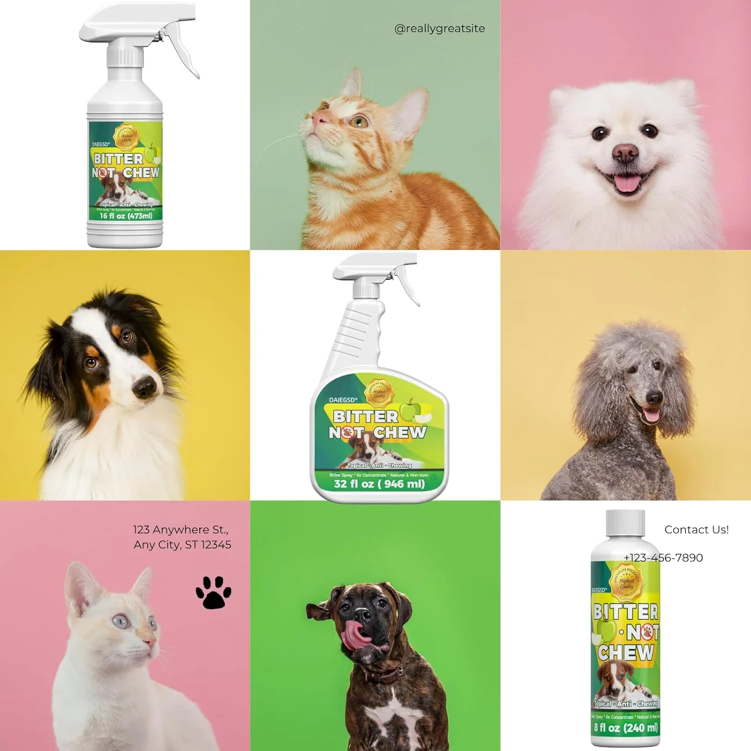 8 Oz Quality Bitter Apple Anti Chew Liquid, Indoor & Outdoor Natural Dogs No Chew & Lick, Dog & Cat Effectively Trained No Chew Bitter Apple