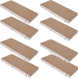 8 Packs cat Scratch pad Toys Reversible cat Scratching Post Cardboard cat scratchers for Indoor Cats Sleep Play and Grind Claws