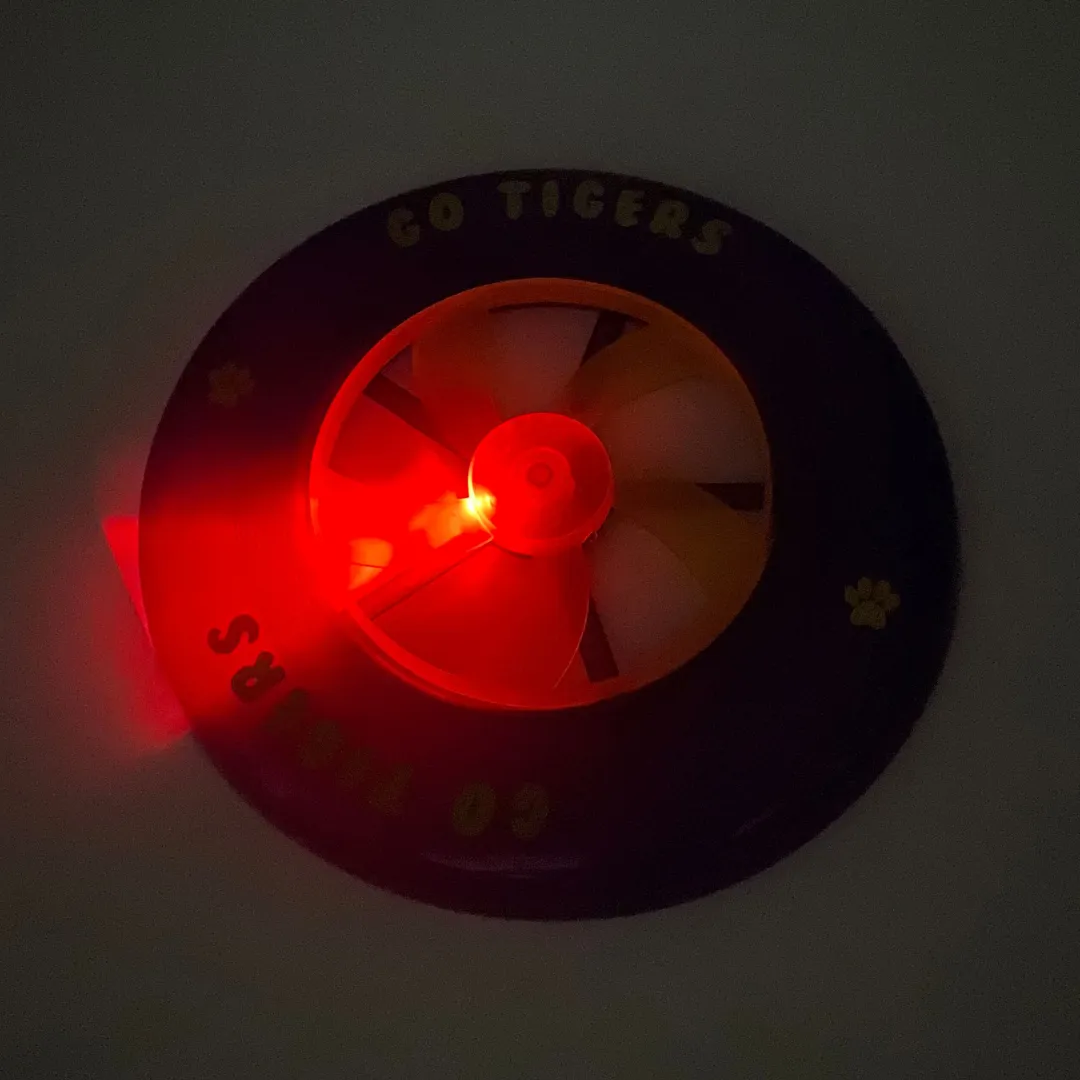 9" LED Light-Up Plastic Go Tigers Purple Frisbee (Dozen)