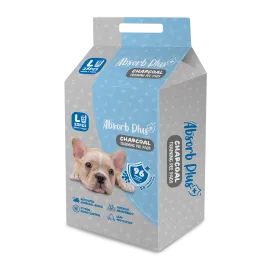 Absorb Plus Charcoal Pee Pad Pet Sheets - L (25pcs) | 60cm x 90cm