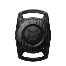 Apple AirTag hard case neck strap holder for pets in carbon look IP67 (dog / cat) - Black