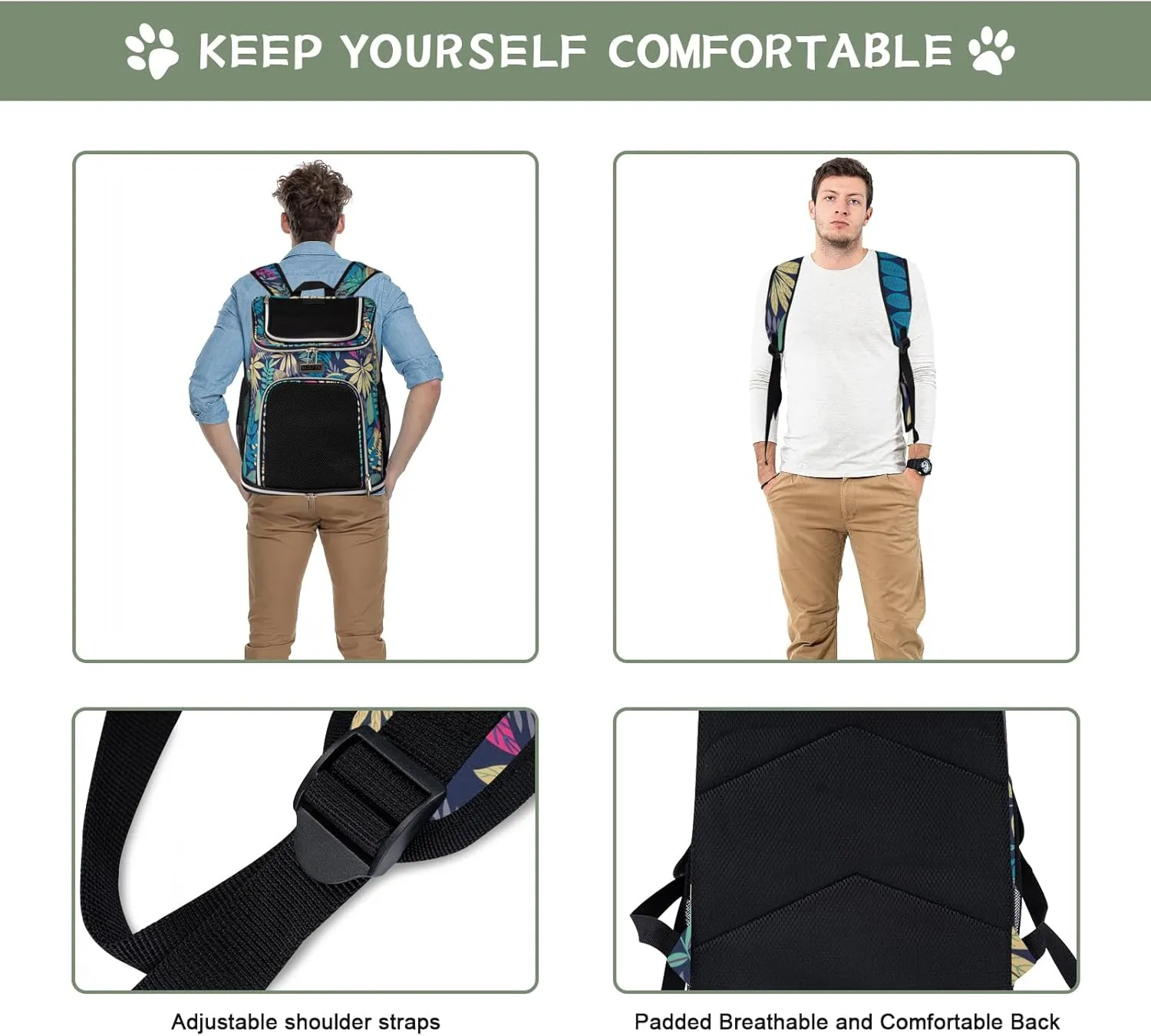 BAGLHER Cat Backpack Carrier, Mesh Pet Cat Carrier for Medium Small Dog Cat Puppy Kitten Bunny up to 18lbs, Dog Travel Backpack for Picnic Hiking Walking Cycling