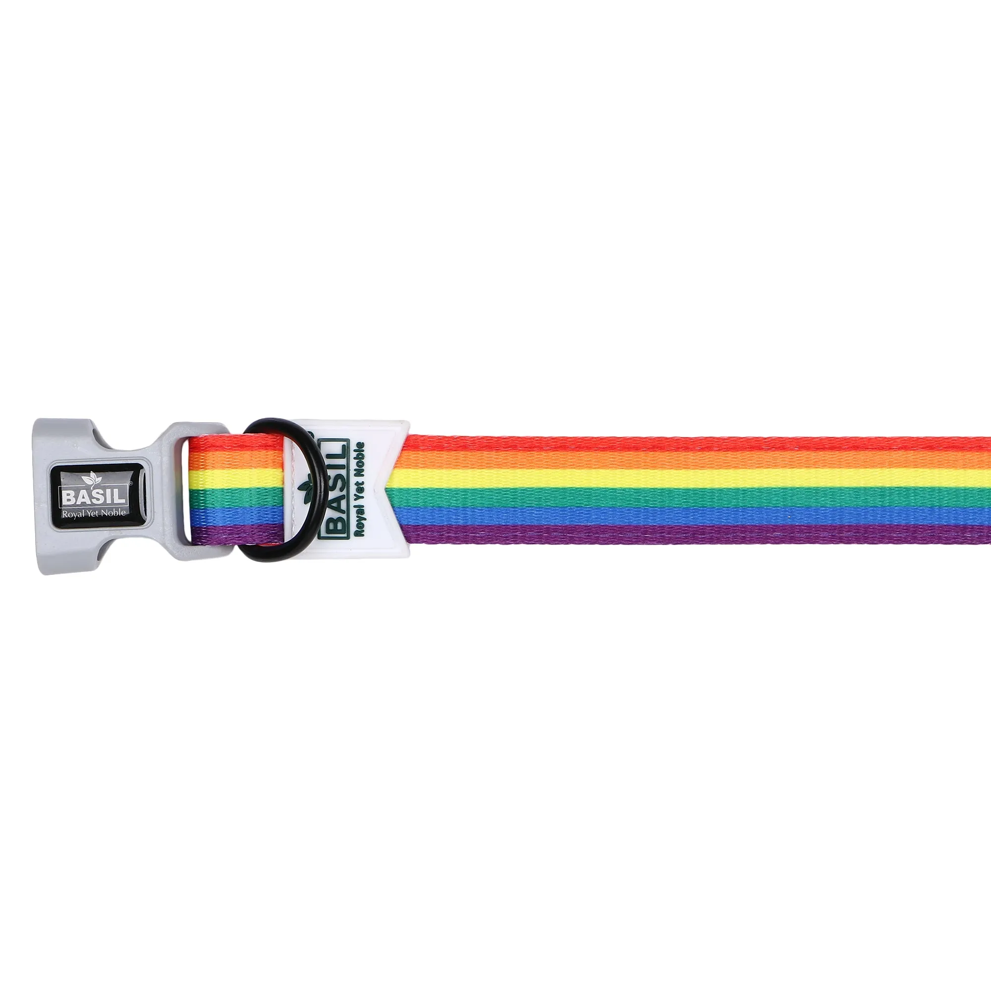 BASIL Pride Rainbow Padded Adjustable Collar for Dogs & Puppies
