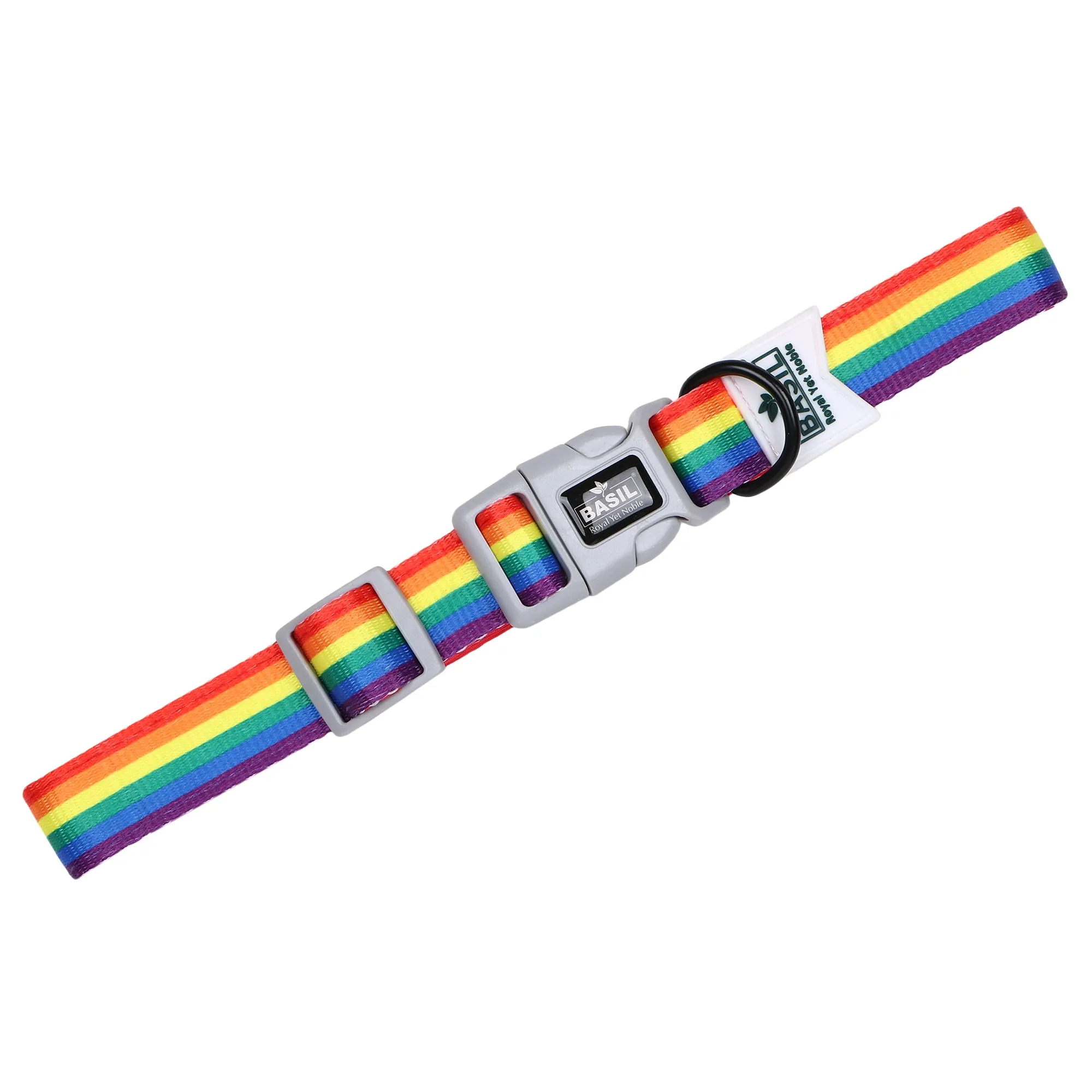 BASIL Pride Rainbow Padded Adjustable Collar for Dogs & Puppies