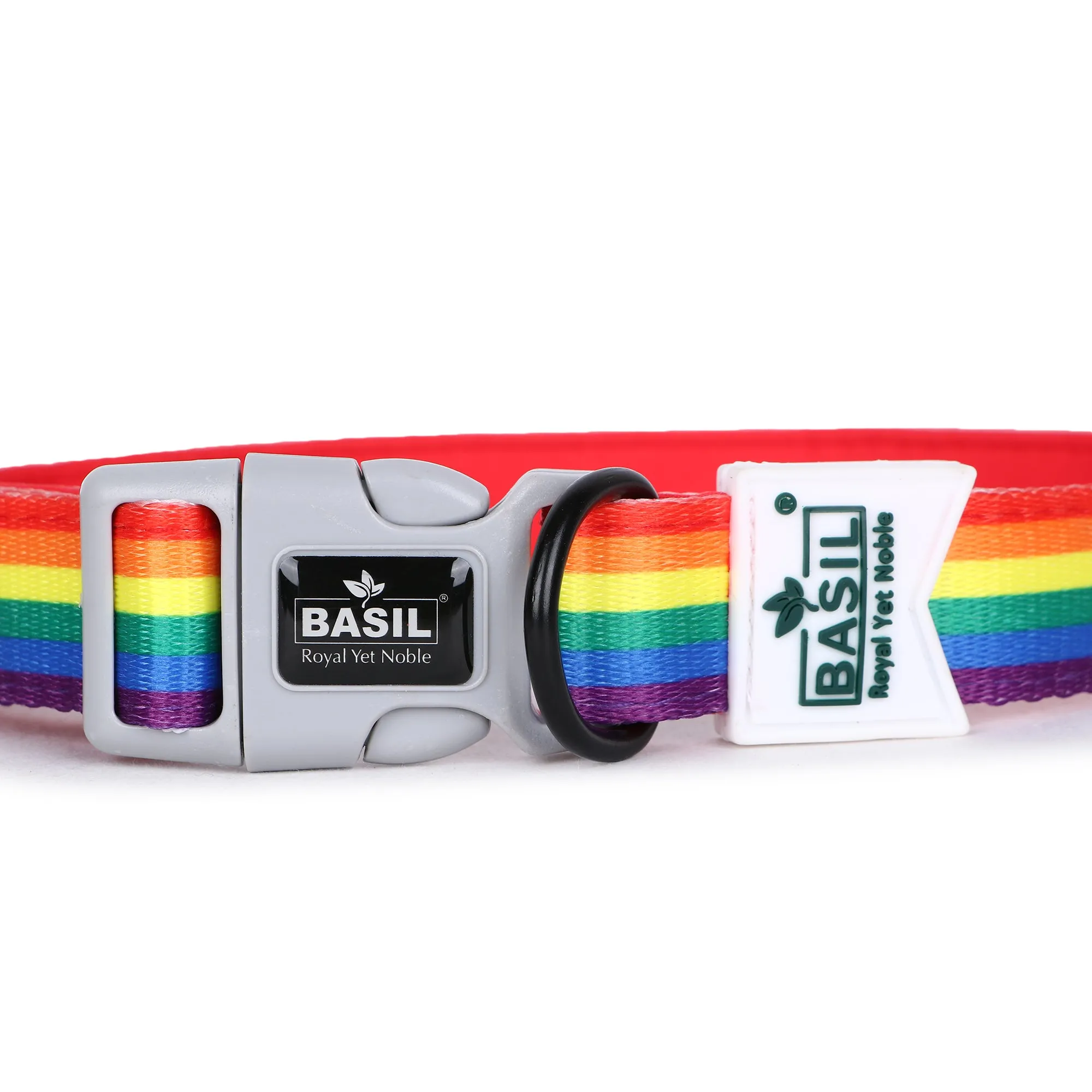 BASIL Pride Rainbow Padded Adjustable Collar for Dogs & Puppies