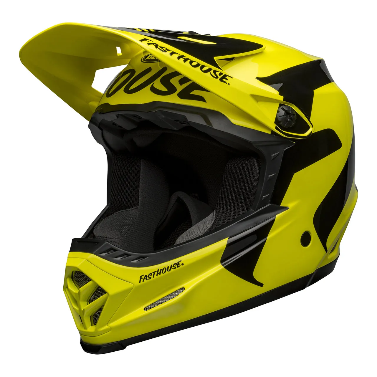 Bell Moto-9 Youth Fasthouse Newhall Motocross Helmet Yellow & Black (Size: YS/M, 49-51cm)