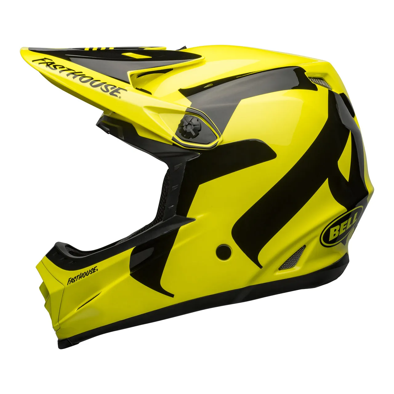 Bell Moto-9 Youth Fasthouse Newhall Motocross Helmet Yellow & Black (Size: YS/M, 49-51cm)