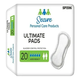 Bladder Control Pad TotalDry™ 16-1/2 Inch Length Heavy Absorbency Polymer Core Regular - Secure Personal Care Products  Mfr# SP1596