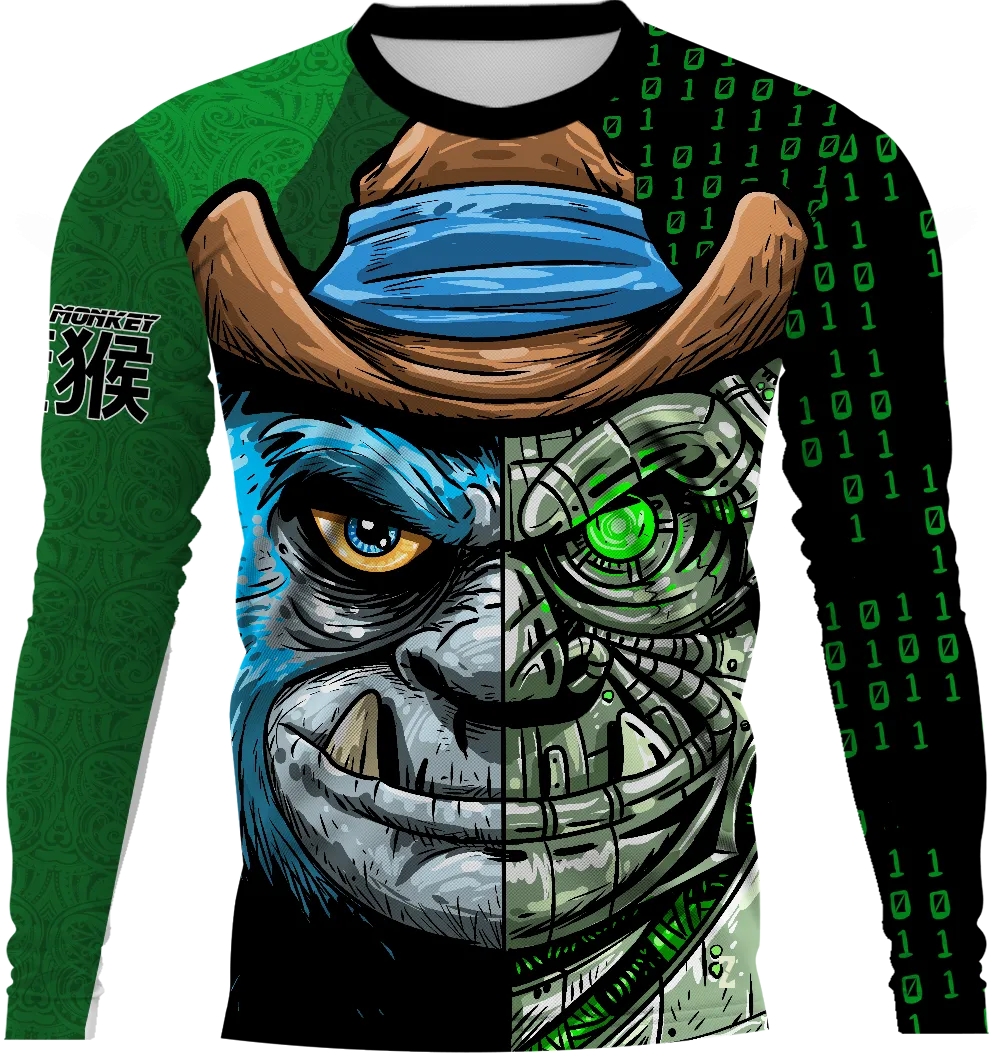 Blue Monkey TX Green Long Sleeve