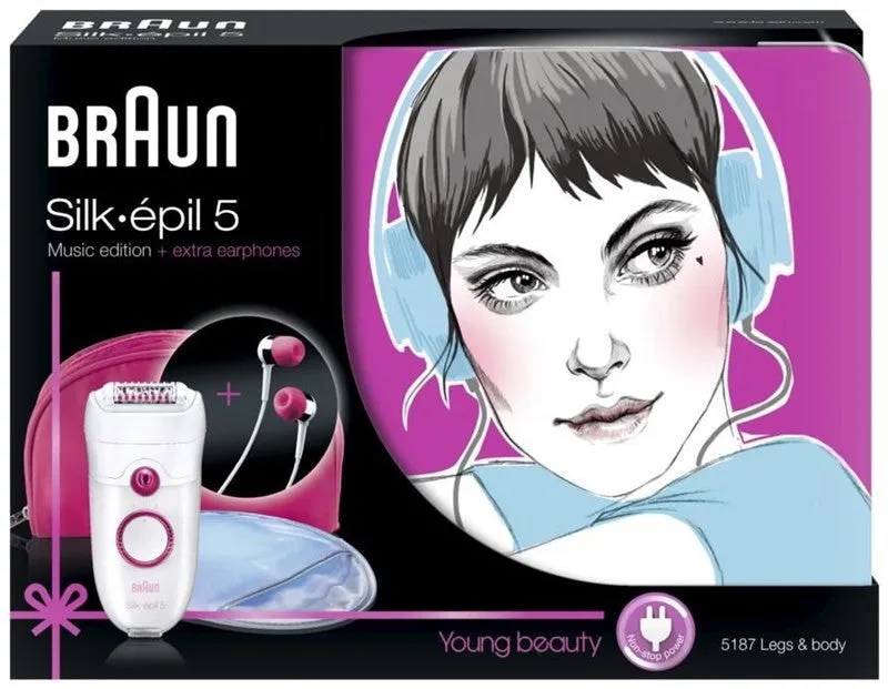 Braun 5187 Silk-Epil 5 Music Edition Electric Hair Removal Epilator