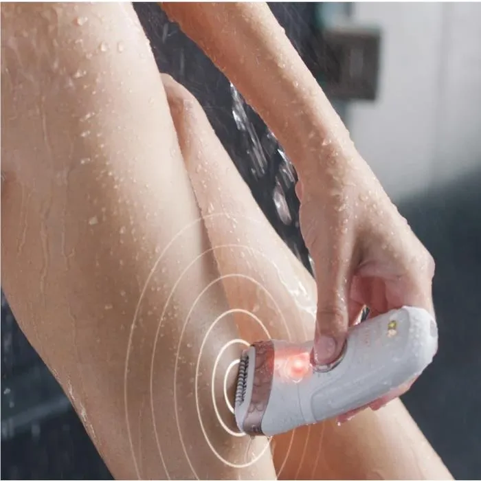 Braun 9/980 Silk-épil 9 SkinSpa SensoSmart™ Wet & Dry Epilator (White & Rose Gold)