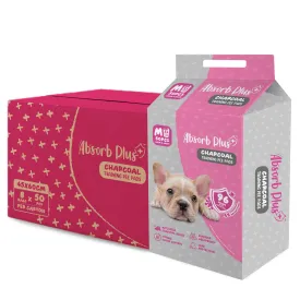[CTN OF 8] Absorb Plus Charcoal Pee Pad Pet Sheets - M (8x50pcs) | 45cm x 60cm
