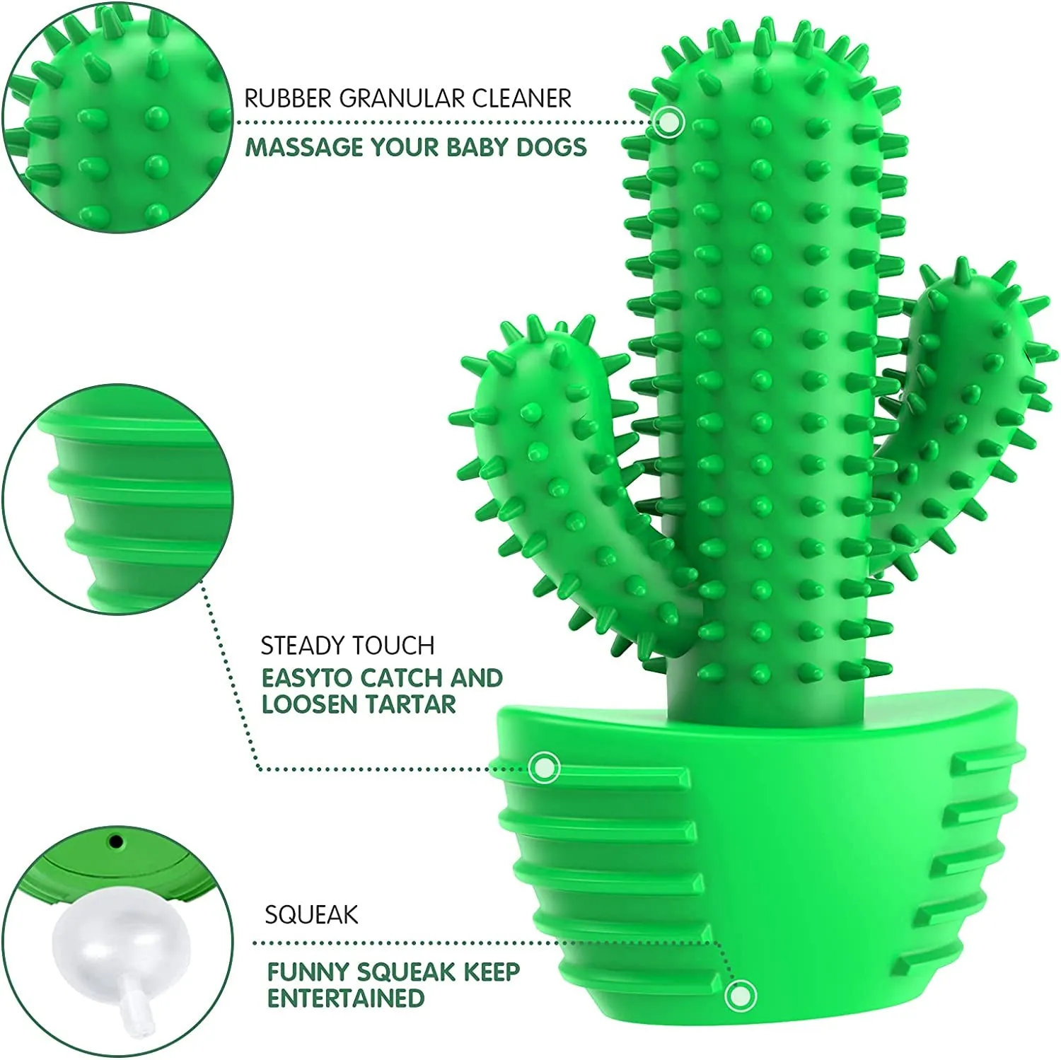Dog Chew Toy & Toothbrush – Tough, Squeaky, & Interactive for Medium & Large Dogs