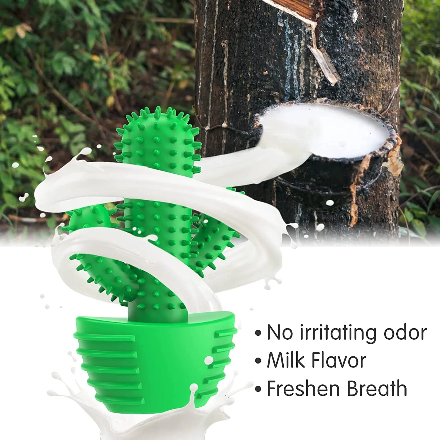 Dog Chew Toy & Toothbrush – Tough, Squeaky, & Interactive for Medium & Large Dogs