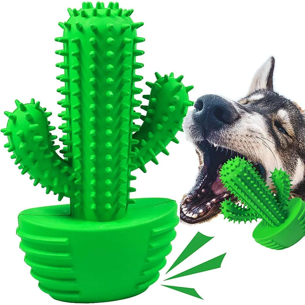 Dog Chew Toy & Toothbrush – Tough, Squeaky, & Interactive for Medium & Large Dogs