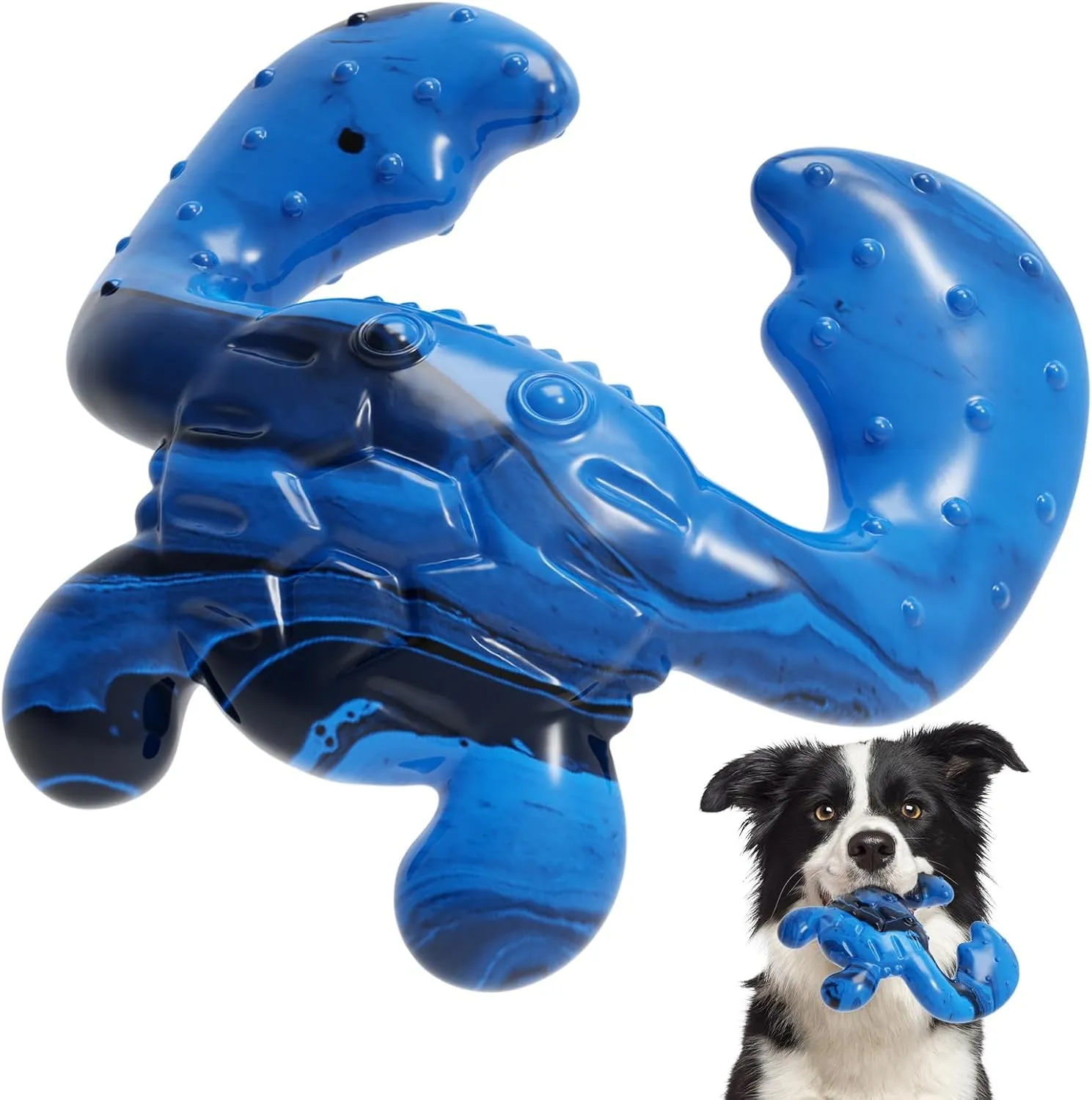 Dog Chew Toy for Aggressive Chewers  Tough Nylon Bone with Bacon Flavor for Pitbulls & Large Dogs, Indoor Play for Teeth Cleaning & Anxiety Relief