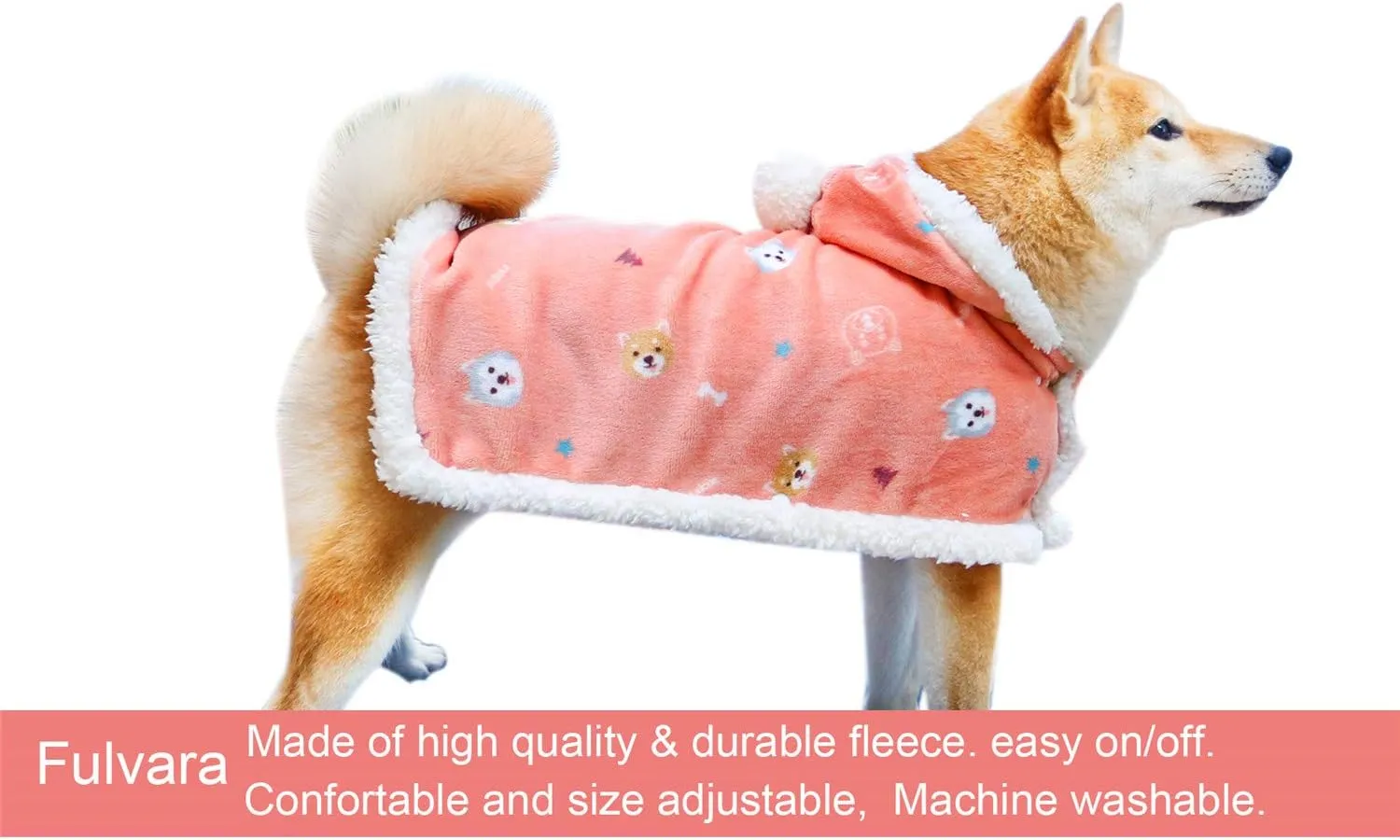 Dog Clothes Fleece Winter Coat Warm Soft Dog Vest for Cold Weather,Flannel Blanket Throw Multi-use Pet Apparel for Small Medium Dogs & Cats (S Pink)