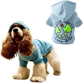Dog Hoodie Soft Warm Sweater Winter Hooded Clothes Plaid Shirts- Puppy Sweatshirts for Small Medium Large Dogs & Cats(Large)