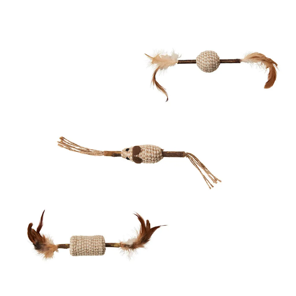 Ethical Pet Cat Naturals Silver Vine Cord and Stick Cat Toy