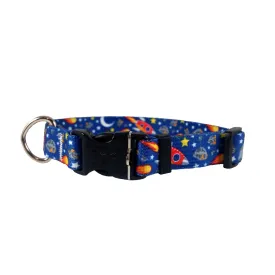 Far Out Space Adjustable Nylon Dog Collar