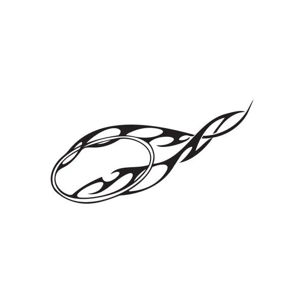 Flaming Frisbee Golf Decal