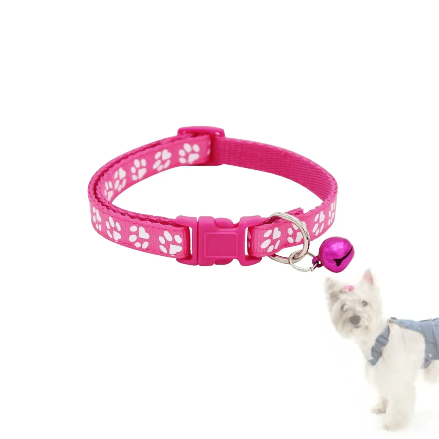 FootPrint Adjustable Collar Bell - Adjustable Collar For Cat