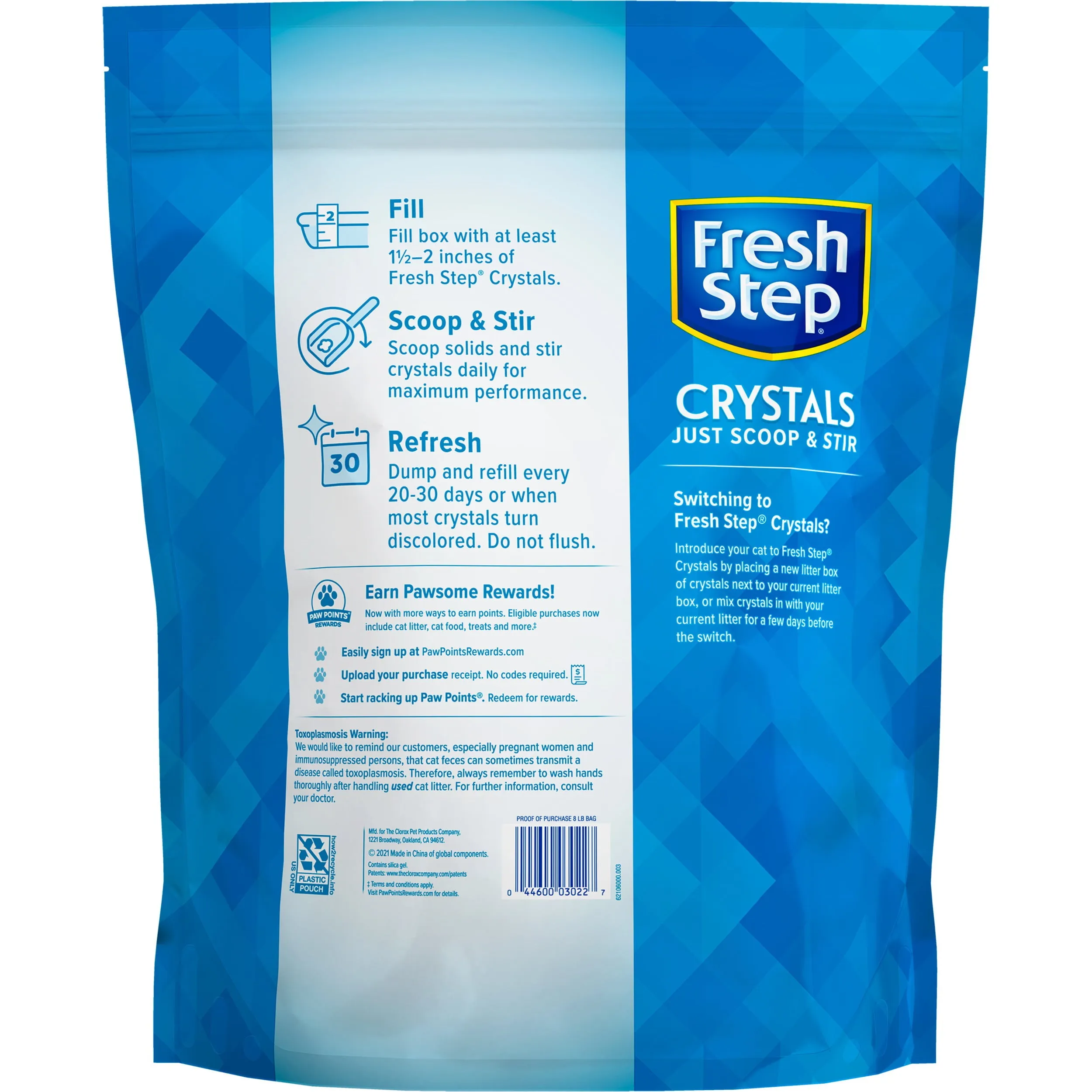 Fresh Step Crystals, Premium Cat Litter, Scented, 8 Pounds