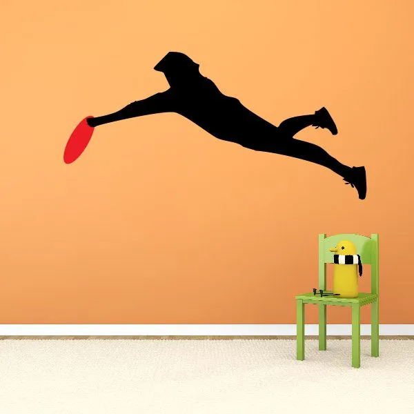 Frisbee Player Lunging Decal