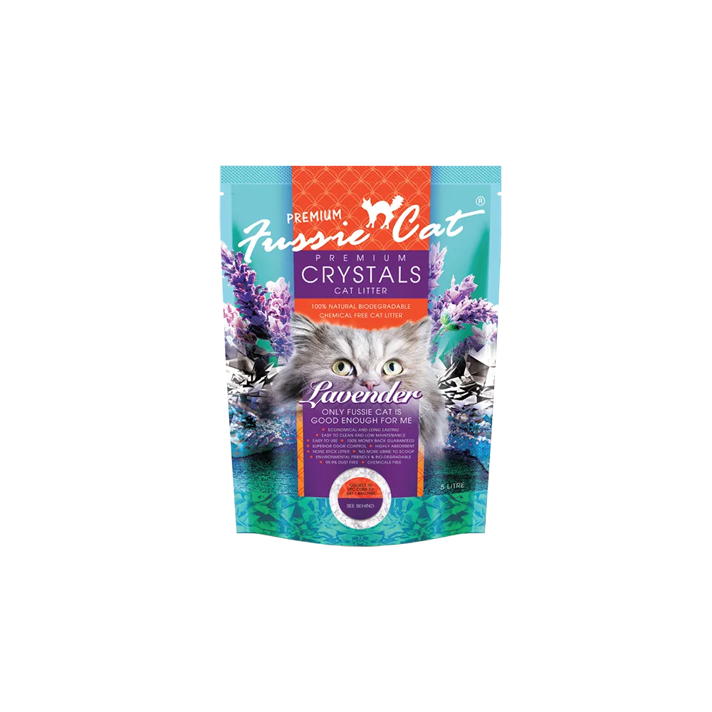 Fussie Cat Premium Crystals Litter Lavender 5L
