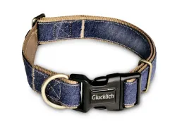 Glucklich Denim Adjustable Dog Collar