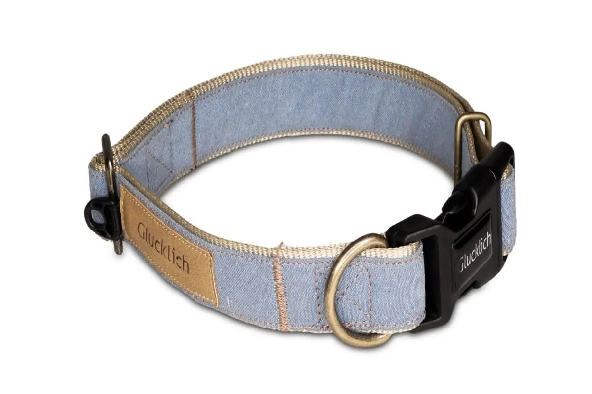 Glucklich Denim Adjustable Dog Collar