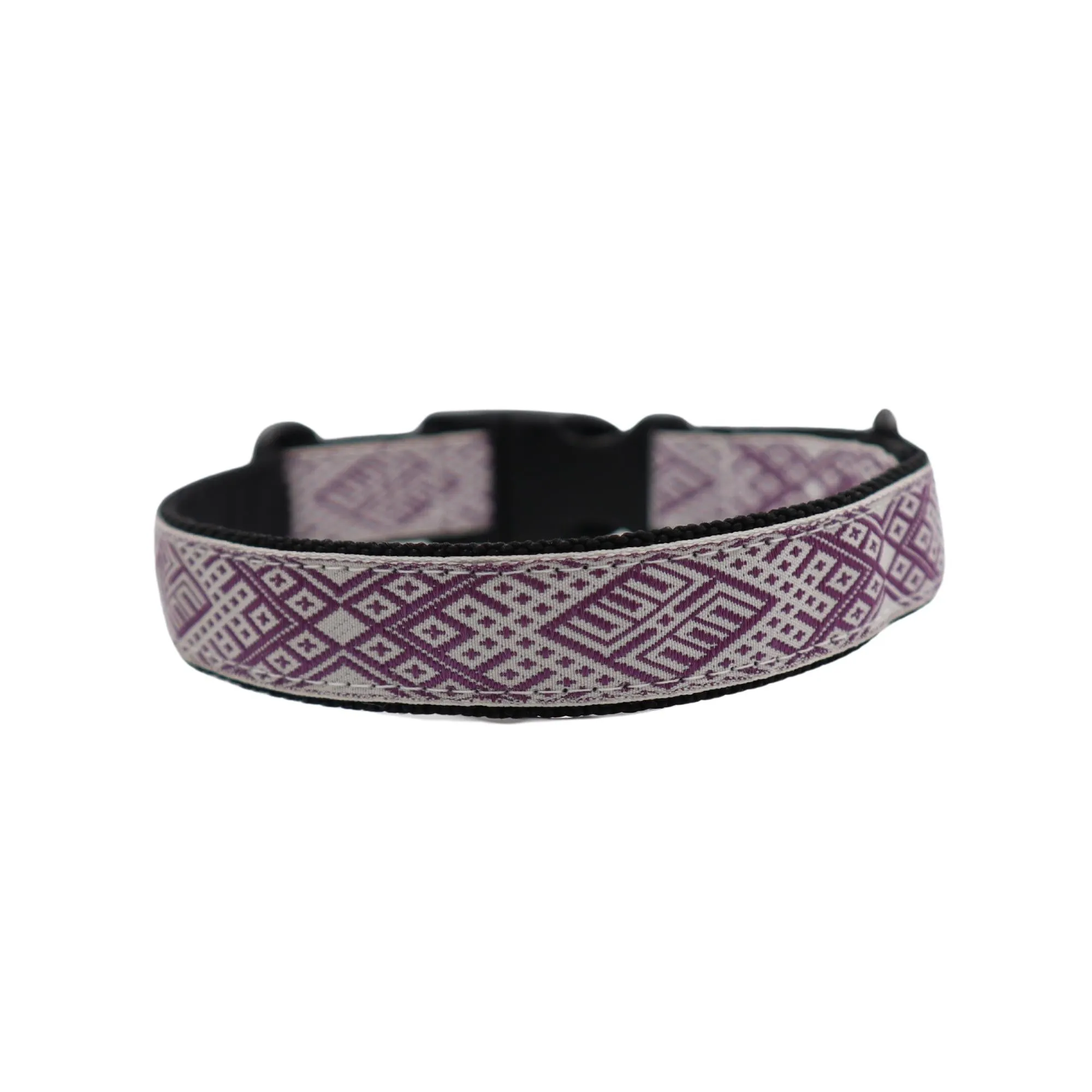 Handmade Dog Collar | Purple Amber | Width: 20-25-40 mm