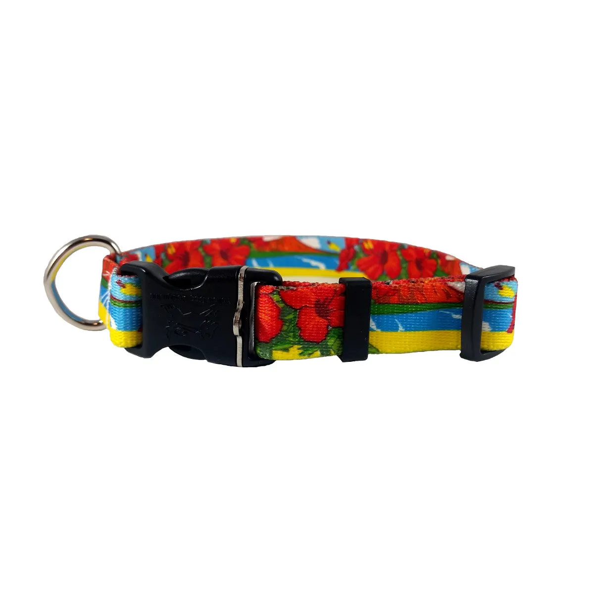 Hawaiian Beach Adjustable Nylon Dog Collar