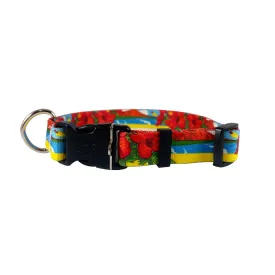 Hawaiian Beach Adjustable Nylon Dog Collar