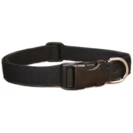 Hemp Dog Collar Basic Canvas Black