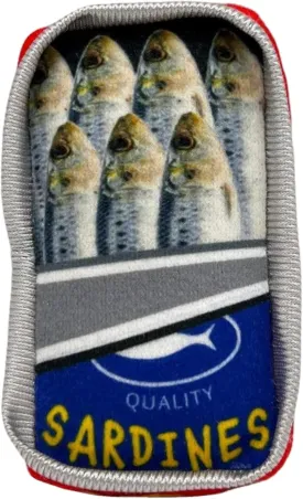 Huxley & Kent Plush Cat Toy - Sardine Tin - Snack Attack Strong Catnip Filled - Plush Interactive Kitten and Cat Toy with Catnip and Crinkle - Kittybelles