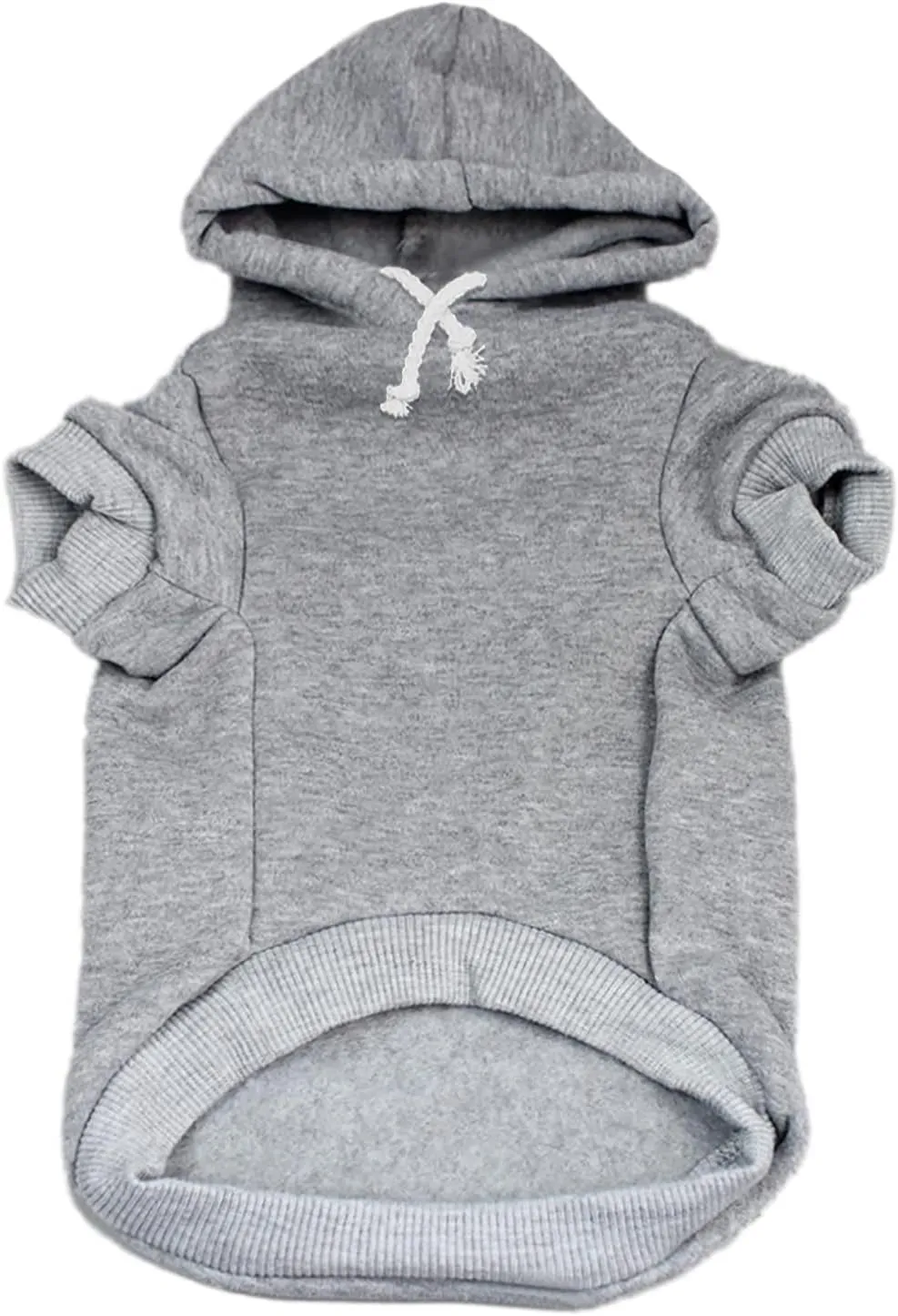 It's My Barkitzvah! Dog Hoodie Fleece Lined Pullover Sweatshirt with Leash Hole (Grey, Medium 162)