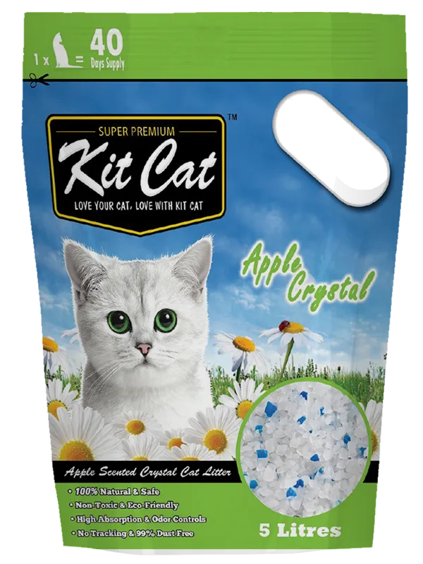 Kitcat Crystal Cat Litter 5L (Apple)