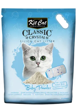 Kitcat Crystal Cat Litter 5L (Baby Powder)