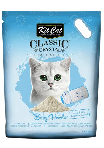 Kitcat Crystal Cat Litter 5L (Baby Powder)