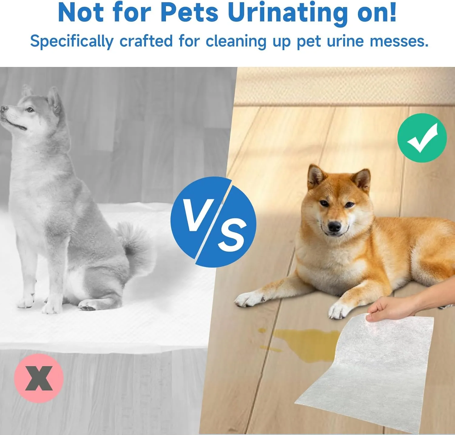 L&W BROS. Easy Clean Pet Quick Absorbent Sheets  Innovative Solution for Mess-Free Cleanup Not Traditional Pee Pads, 12"x10" for Urine and Pet Stain & Odor Remover (80 PCS)