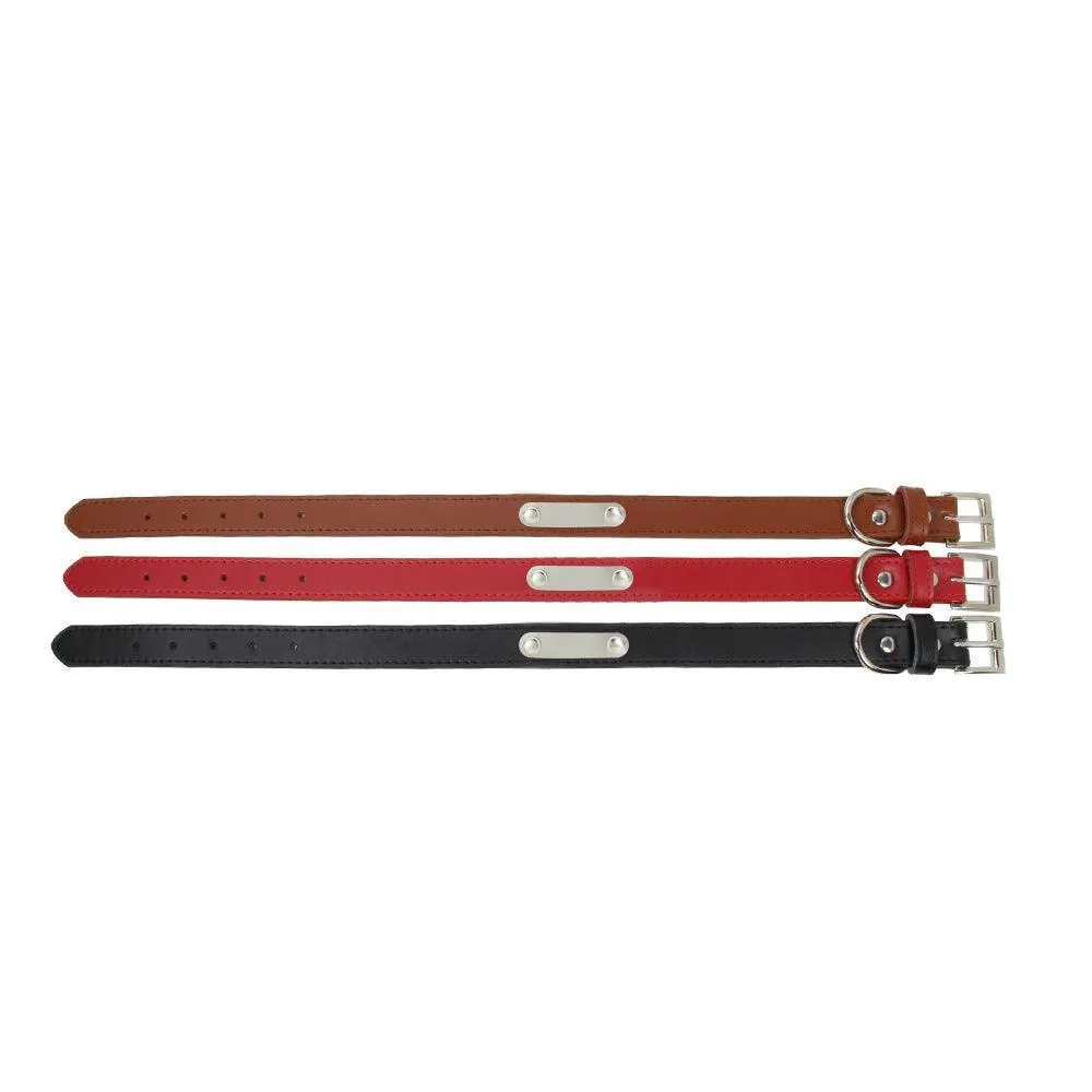 Leather Adjustable Personalized Dog Collar