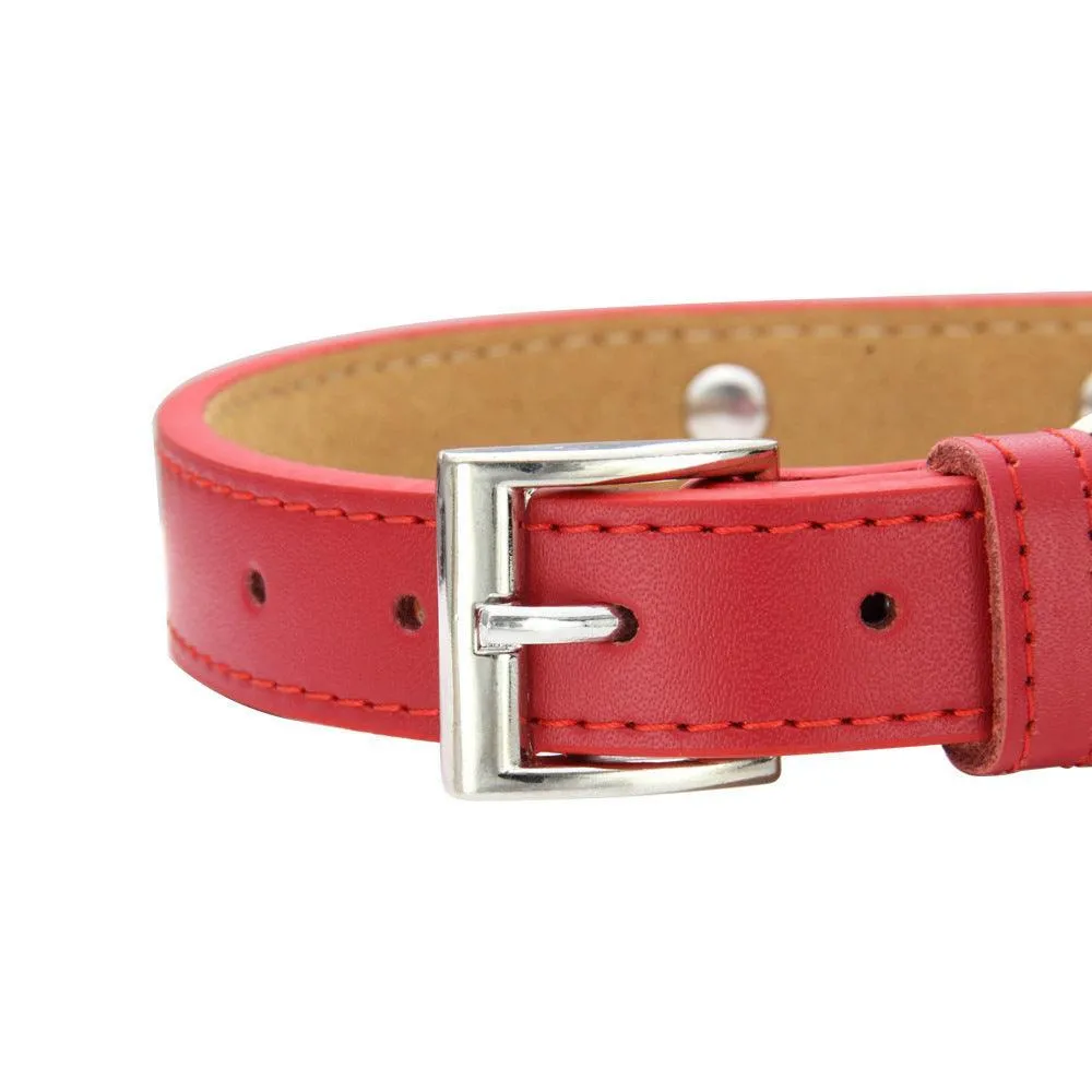 Leather Adjustable Personalized Dog Collar