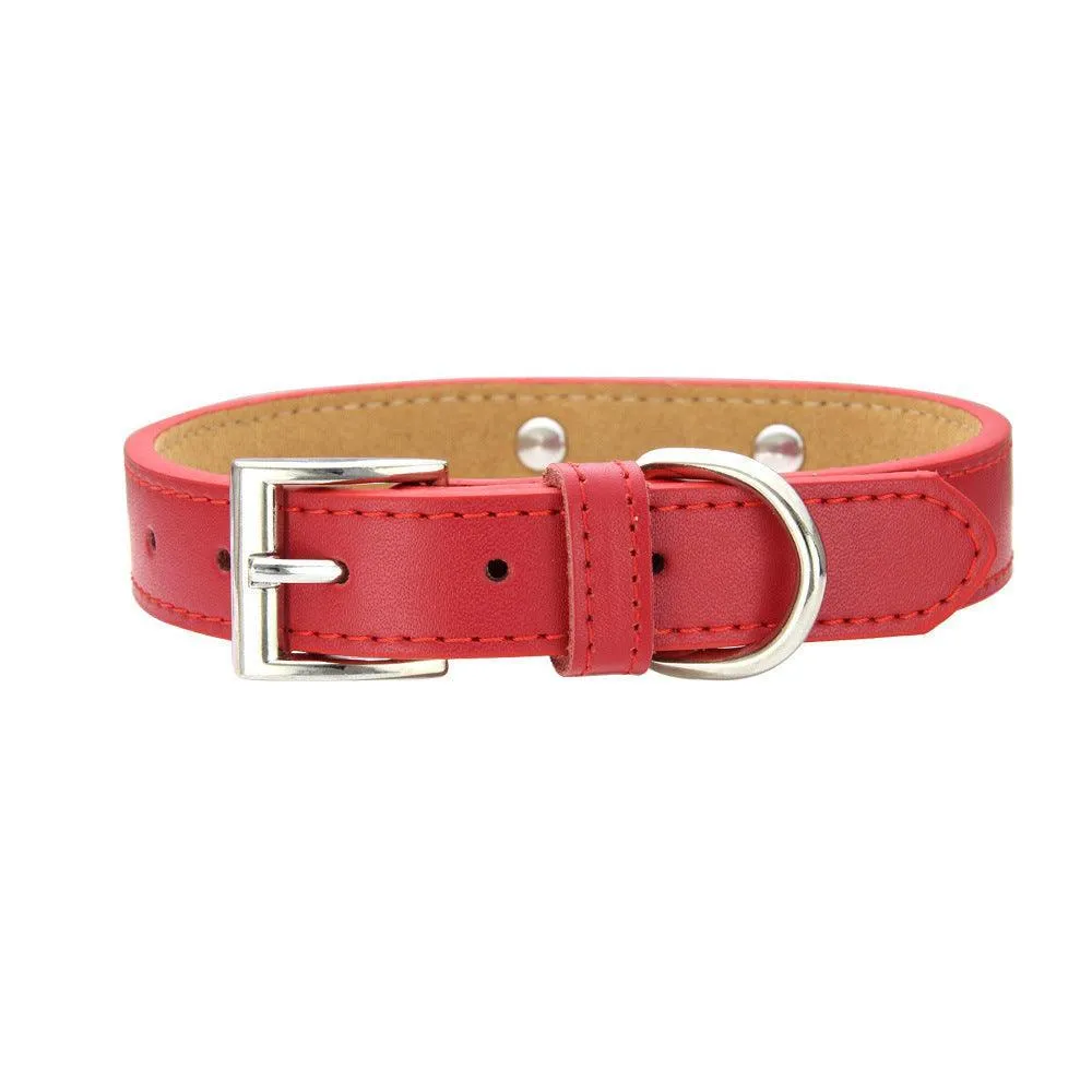 Leather Adjustable Personalized Dog Collar