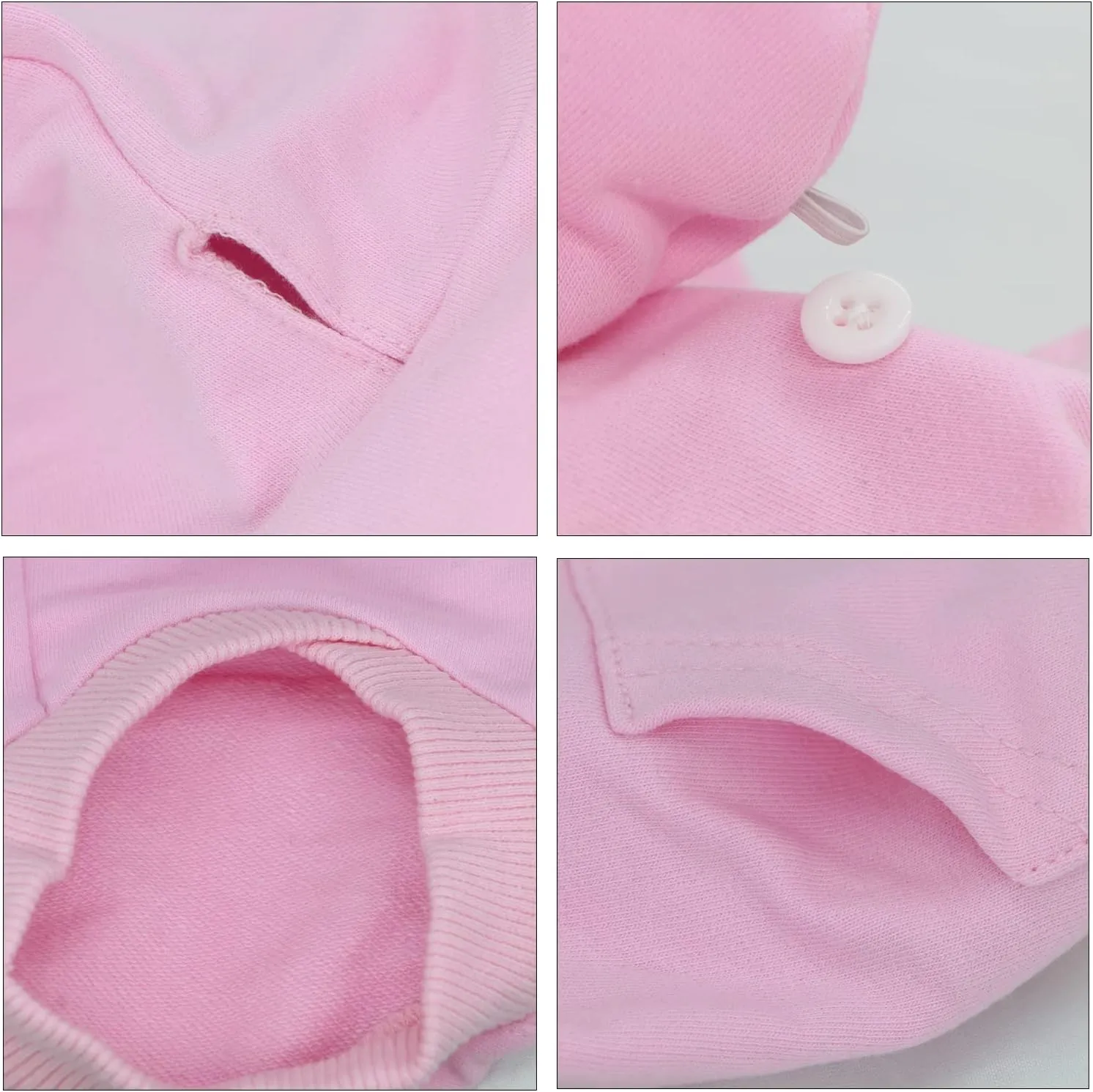 LOPHIPETS Dog Cotton Hoodies Sweatshirts for Small Dogs Chihuahua Puppy Clothes Cold Weather Coat-Pink/L